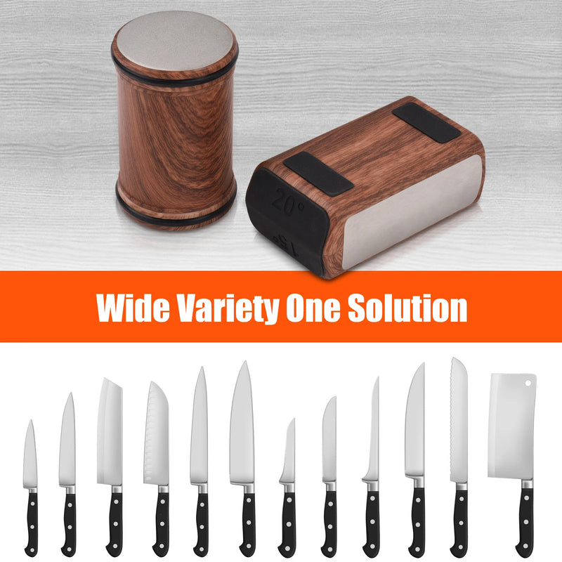 Rolling Knife Sharpener Magnetic Knife Holder Diamond Sharpening Stone Kit with 15 and 20 Degrees Angle Roller Kitchen Accessory - V.I.P Digital Presence