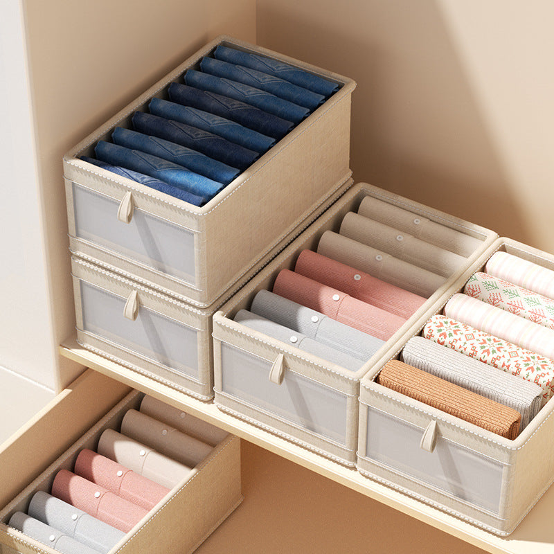 Visible foldable clothes storage box home wardrobe clothing storage box - V.I.P Digital Presence