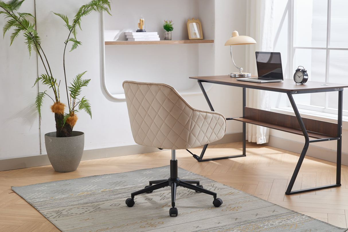 Velvet Office Desk Chair, Modern Home Desk Chair with Wheels , Vanity Chairs for Living Room, Bedroom,Study Room - V.I.P Digital Presence