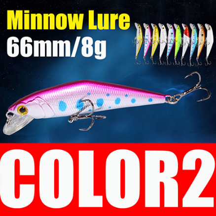 Señuelo de pesca de trucha AFISHLURE Bass Wobblers 66 mm/8 g Minnow Hard Baits Iscas Artificial Pesca Leurre