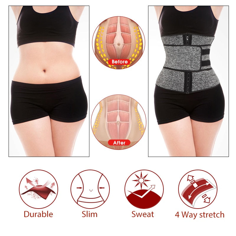 Neoprene Sauna Waist Trainer Corset Sweat Belt for Women Weight Loss Compression Trimmer Workout Fitness - V.I.P Digital Presence