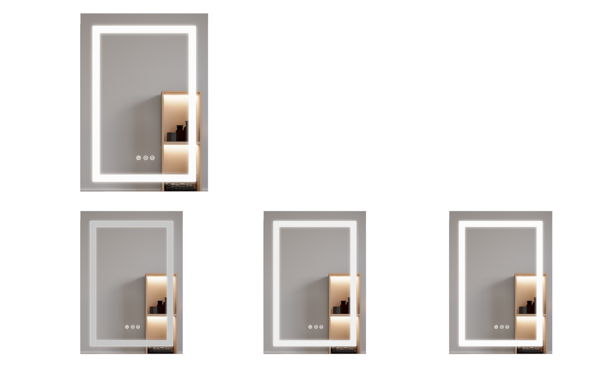 26x20 inch Bathroom Medicine Cabinet with LED Mirror, Anti-Fog, Waterproof3000K~6000K Single Door Lighted Bathroom Cabinet with Touch SwichDimmable Recessed or Surface Mount (Right Door) - V.I.P Digital Presence