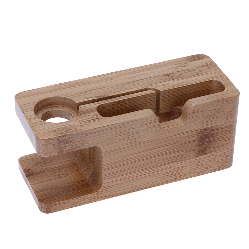 Alloet Wooden Charging Dock Station for Mobile Phone Holder Stand Bamboo Charger Stand Base For Apple Watch and For iphone - V.I.P Digital Presence