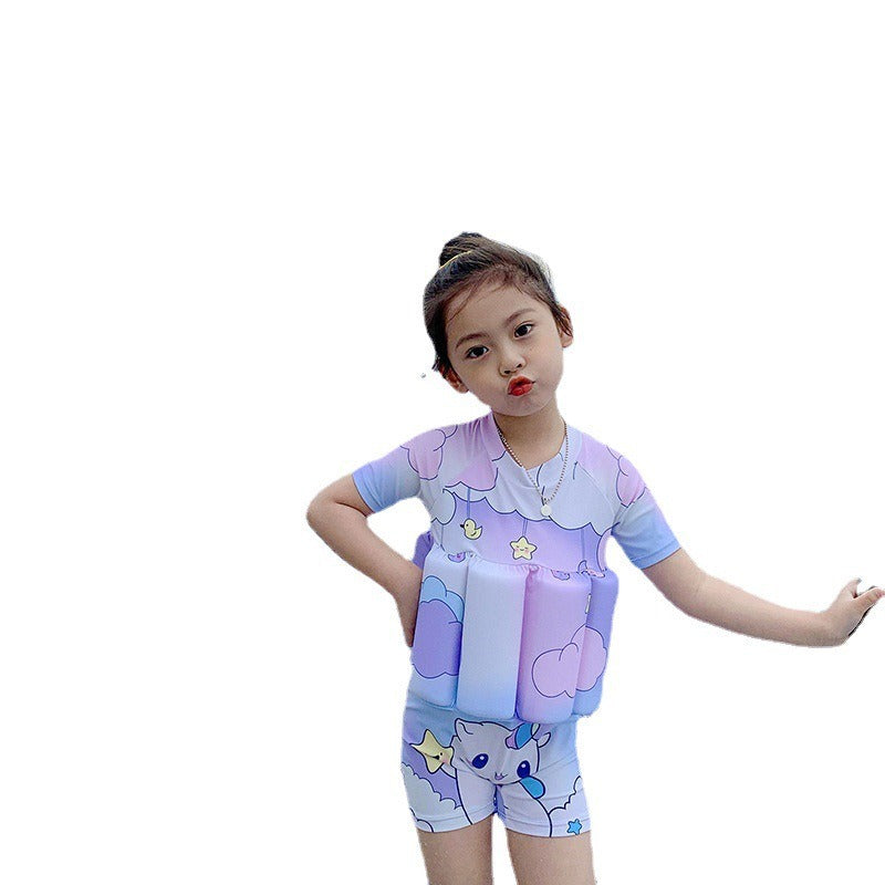 Baby swimsuit, cute cartoon girl buoyancy swimsuit, floating vest for children, baby survival swimsuit - V.I.P Digital Presence