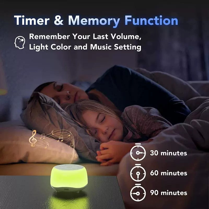 Portable Sound Machine with White Noise, Night Light, and Speaker for Baby's Soothing Sleep and Relaxation - V.I.P Digital Presence