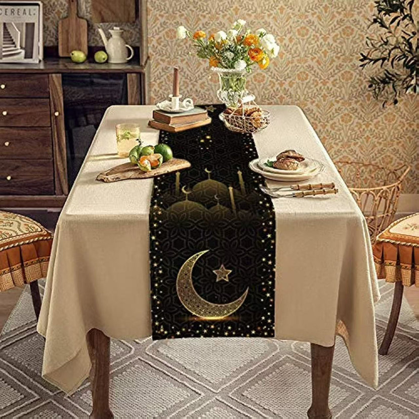 Printed Moon Castle House Tablecloth Home Decoration Party Festival Atmosphere Table Flag - V.I.P Digital Presence