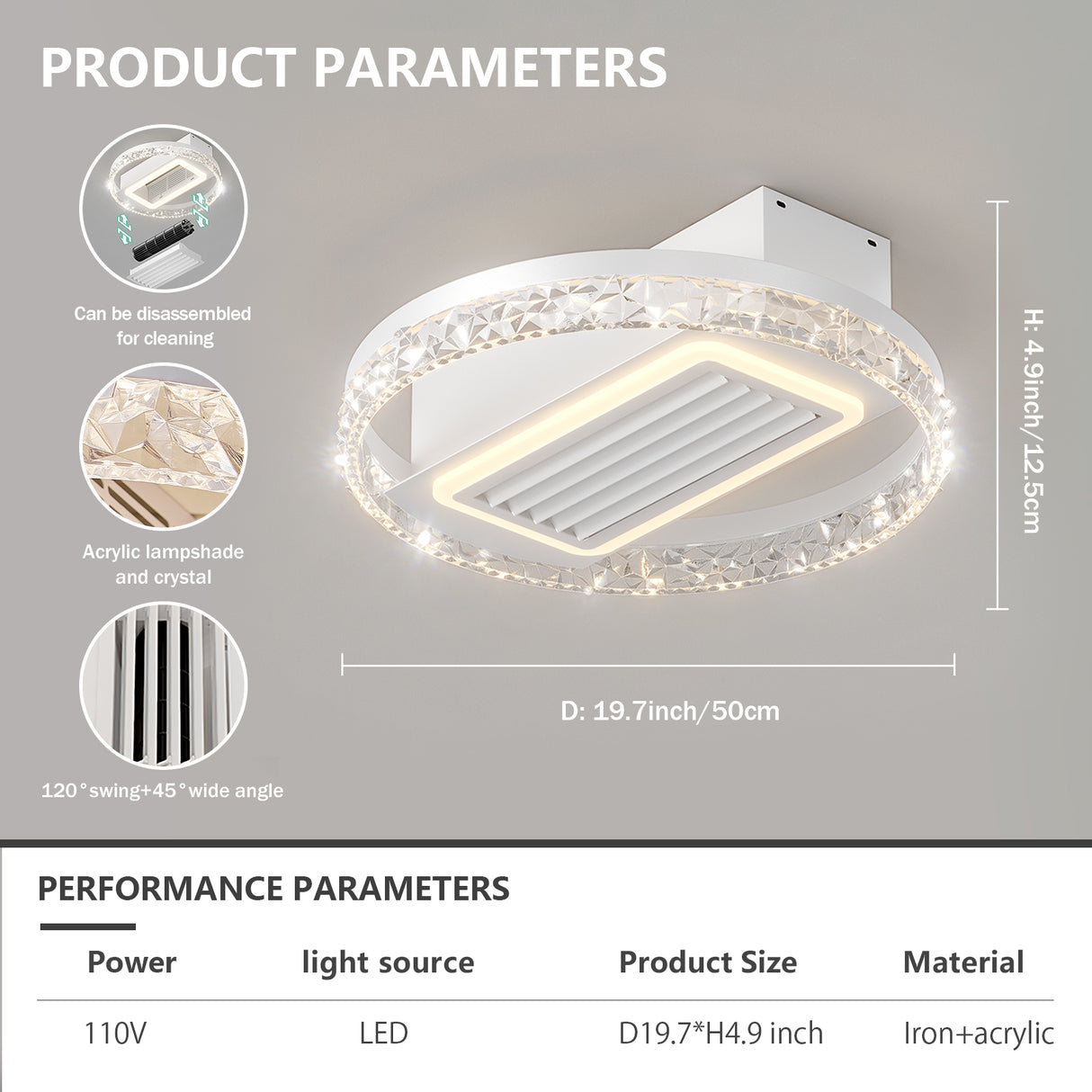 Bladeless Fan Lamp With Lights Dimmable LED - V.I.P Digital Presence
