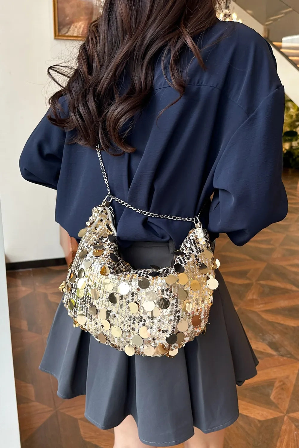 Sequin Chain Crossbody Bag - V.I.P Digital Presence