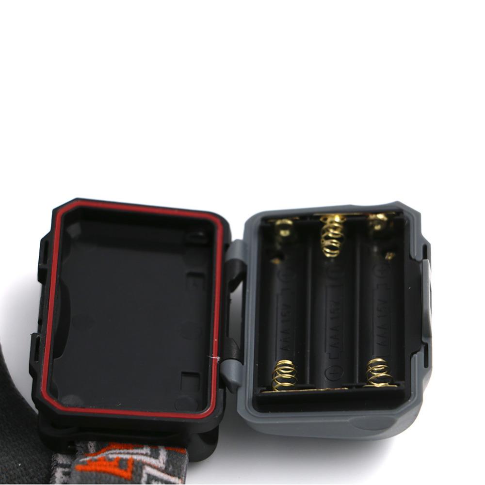 Mini linterna frontal R3 + 2 LED de 800 lúmenes, 4 modos, para exteriores, resistente al agua, funciona con pilas AAA.