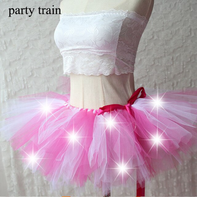 Arrival Women Tulle Tutu Skirt Sexy Mini Fancy Adult Petticoat Fluffy Yarn Ballet Dance Halloween Led Light Up - V.I.P Digital Presence