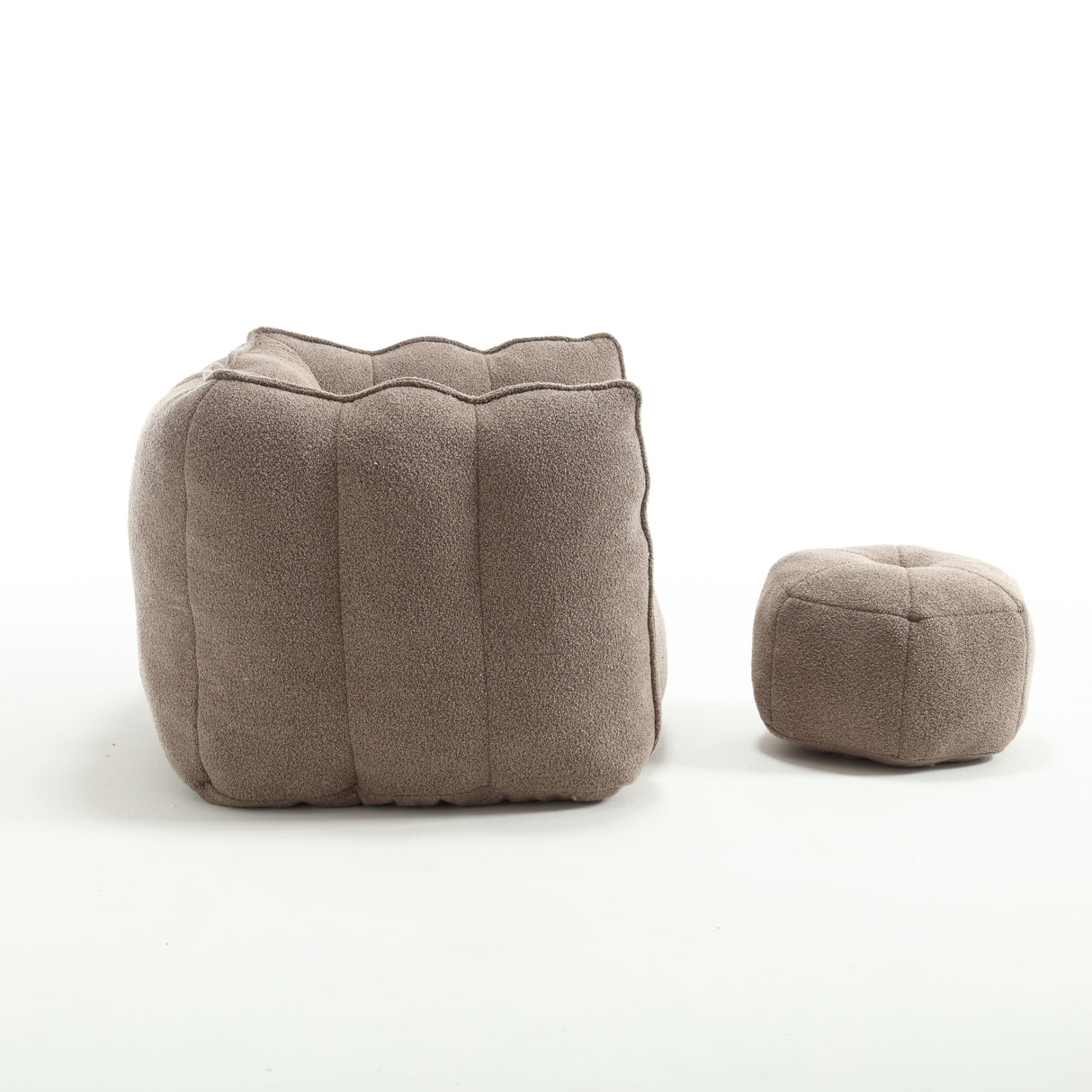Soft Bean Bag Chair with High Resilient Foam(Chips)for living room and bedroom,Comfortable Square Lazy Sofa with Footstool - V.I.P Digital Presence