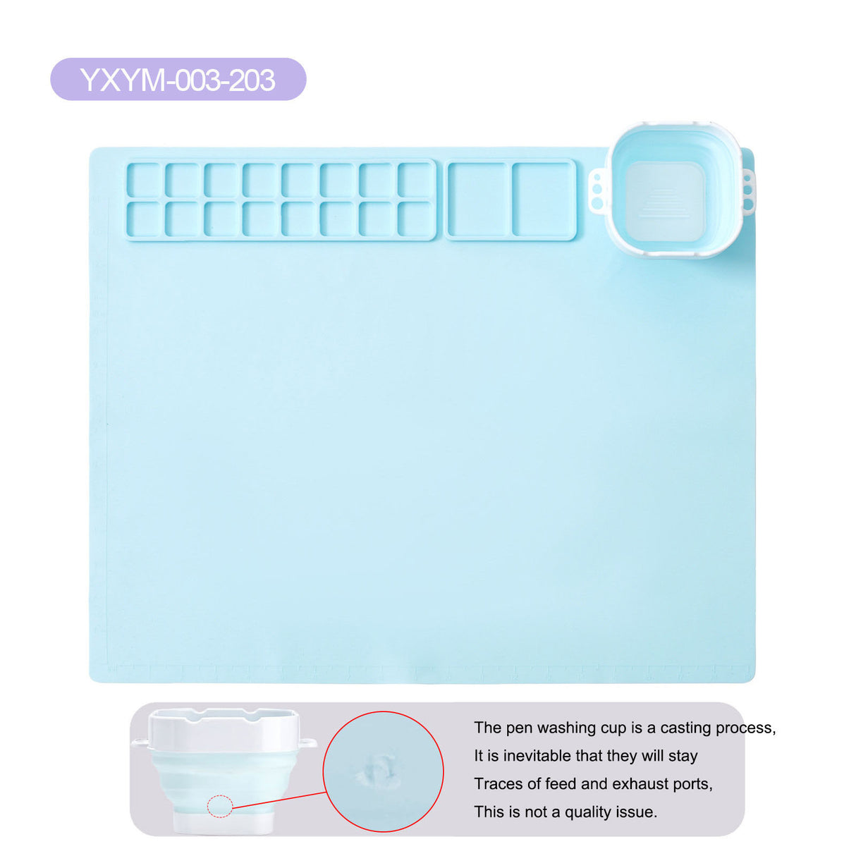 Silicone painting pad, simple solid color art painting pad, children's graffiti pad, washable watercolor color matching silicone - V.I.P Digital Presence