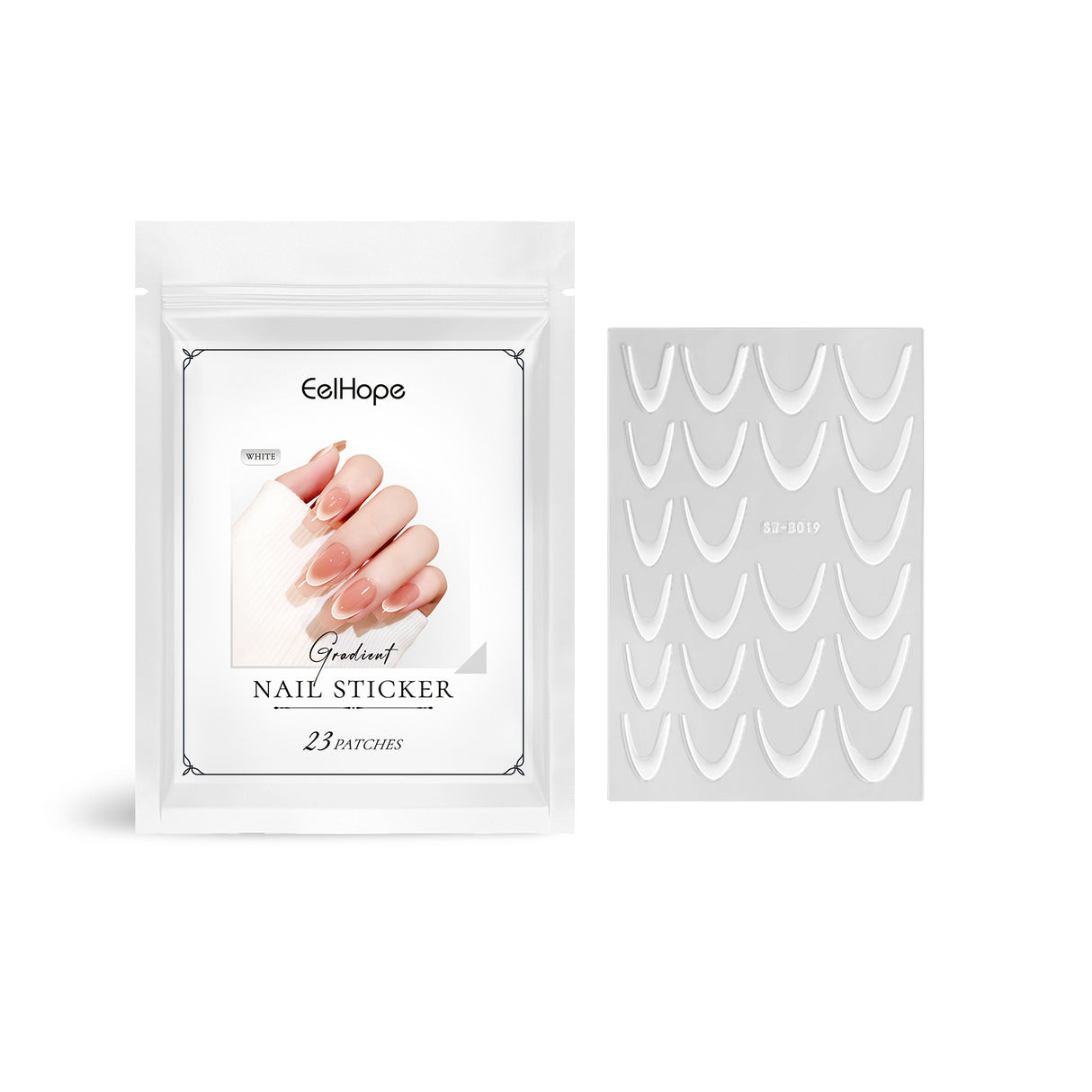 Pegatinas de uñas con degradado francés Pegatinas de uñas con degradado Decoración de uñas fácil Pegatinas de uñas personalizadas