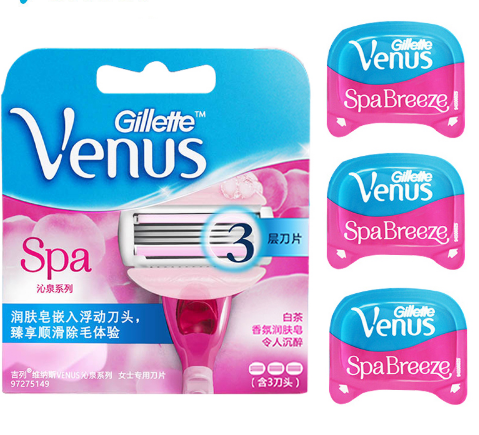 Gillette Venus SPA Breeze Shaving Razor Blades For Women Ladies Vns Series Razor Blade Hair Removal 3Pcs/Pack - V.I.P Digital Presence