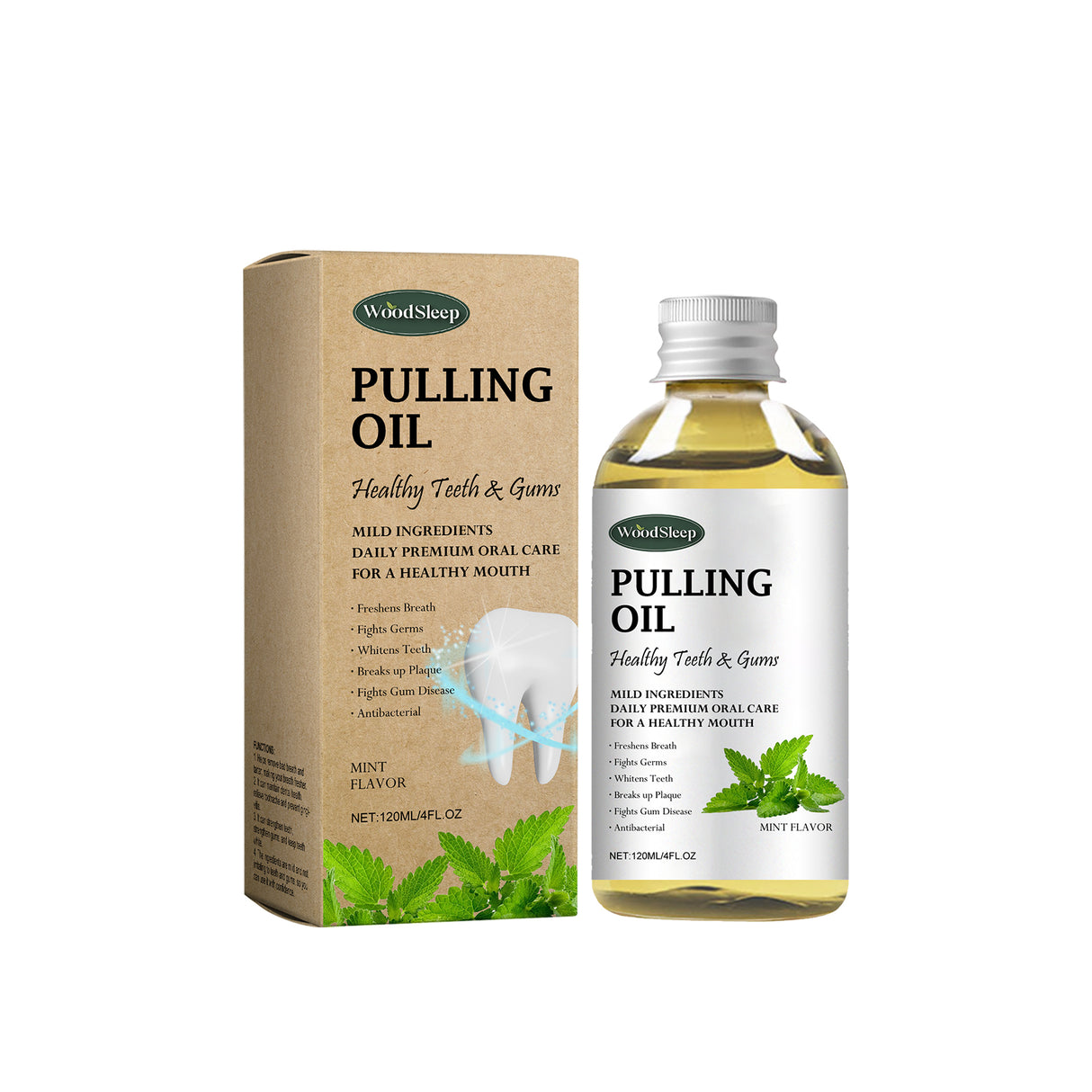 Woodsleep Coconut Mouthwash Fresh Breath Odor Gentle Care Clean Teeth Care Mouthwash - V.I.P Digital Presence