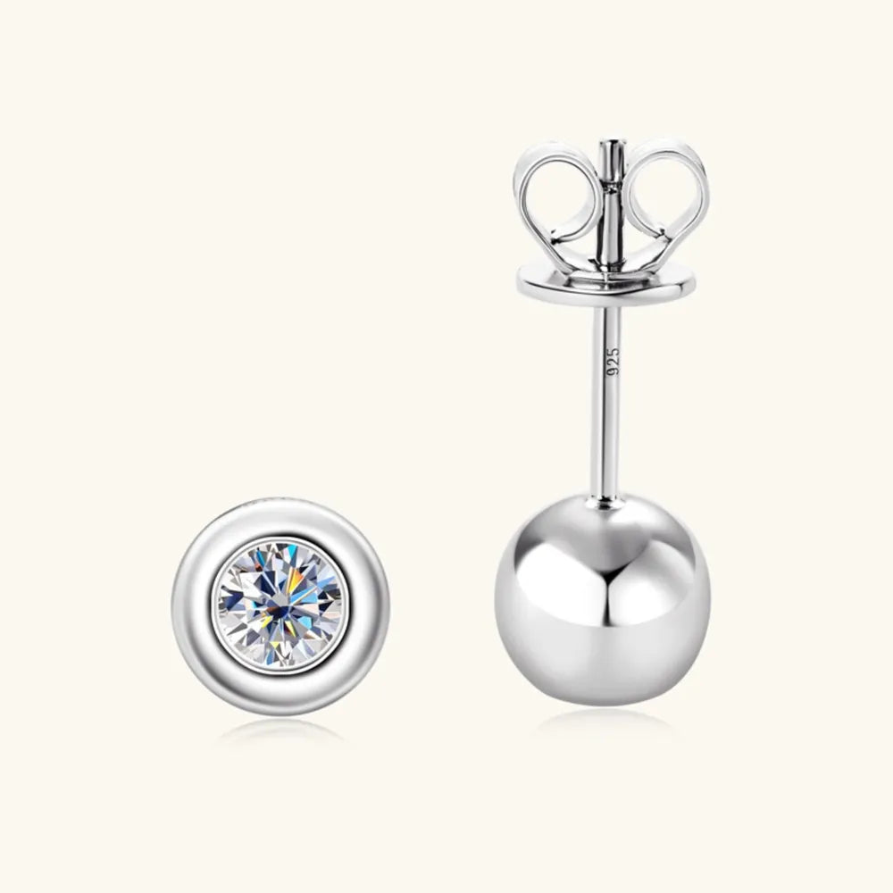 Moissanite 925 Sterling Silver Stud Earrings - V.I.P Digital Presence
