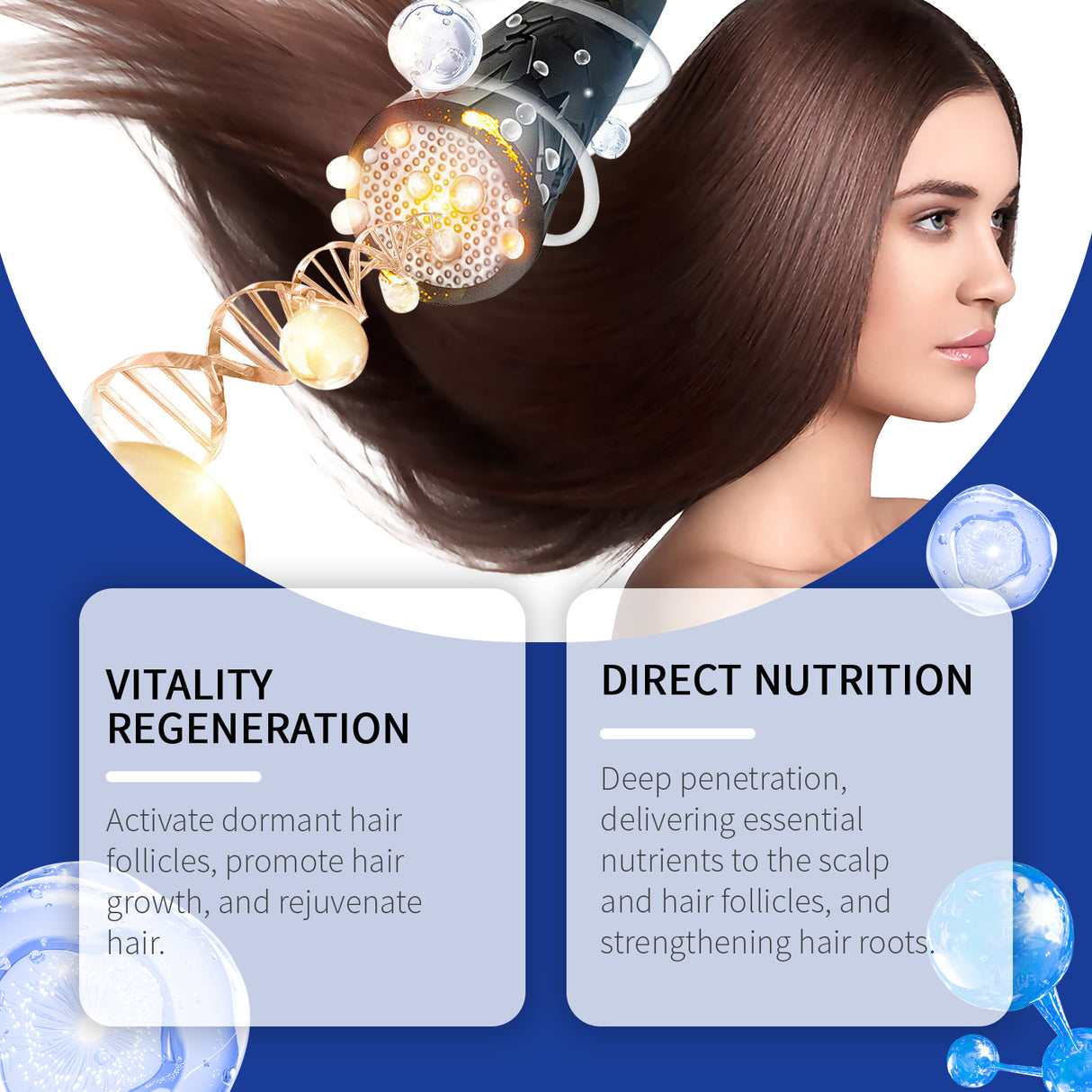 Blue Copper Peptide Hair Care Essence, Nourishes Frizzy Hair, Soft And Moisturizing Hair Care Essential Oil - V.I.P Digital Presence