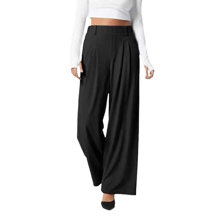 Hanging high waist wide leg versatile casual loose pants - V.I.P Digital Presence