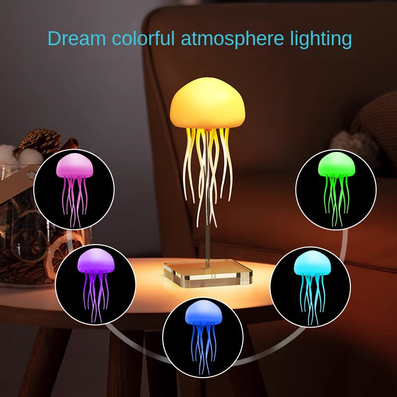 Hot sale voice-controlled jellyfish lamp atmosphere lamp night lamp smart tentacles full color gradient built-in battery - V.I.P Digital Presence
