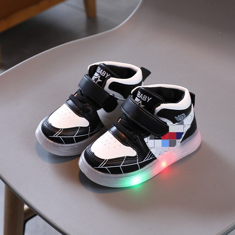 Luminous casual shoes, baby soft soled shoes, luminous shoes, boys and girls board shoes - V.I.P Digital Presence