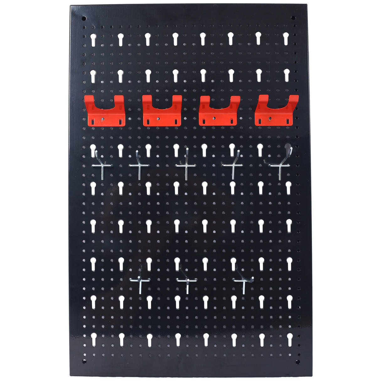 4-foot metal garage nail board tool rack with 3 nail board wall mounted tools for storing nail boards, black - V.I.P Digital Presence