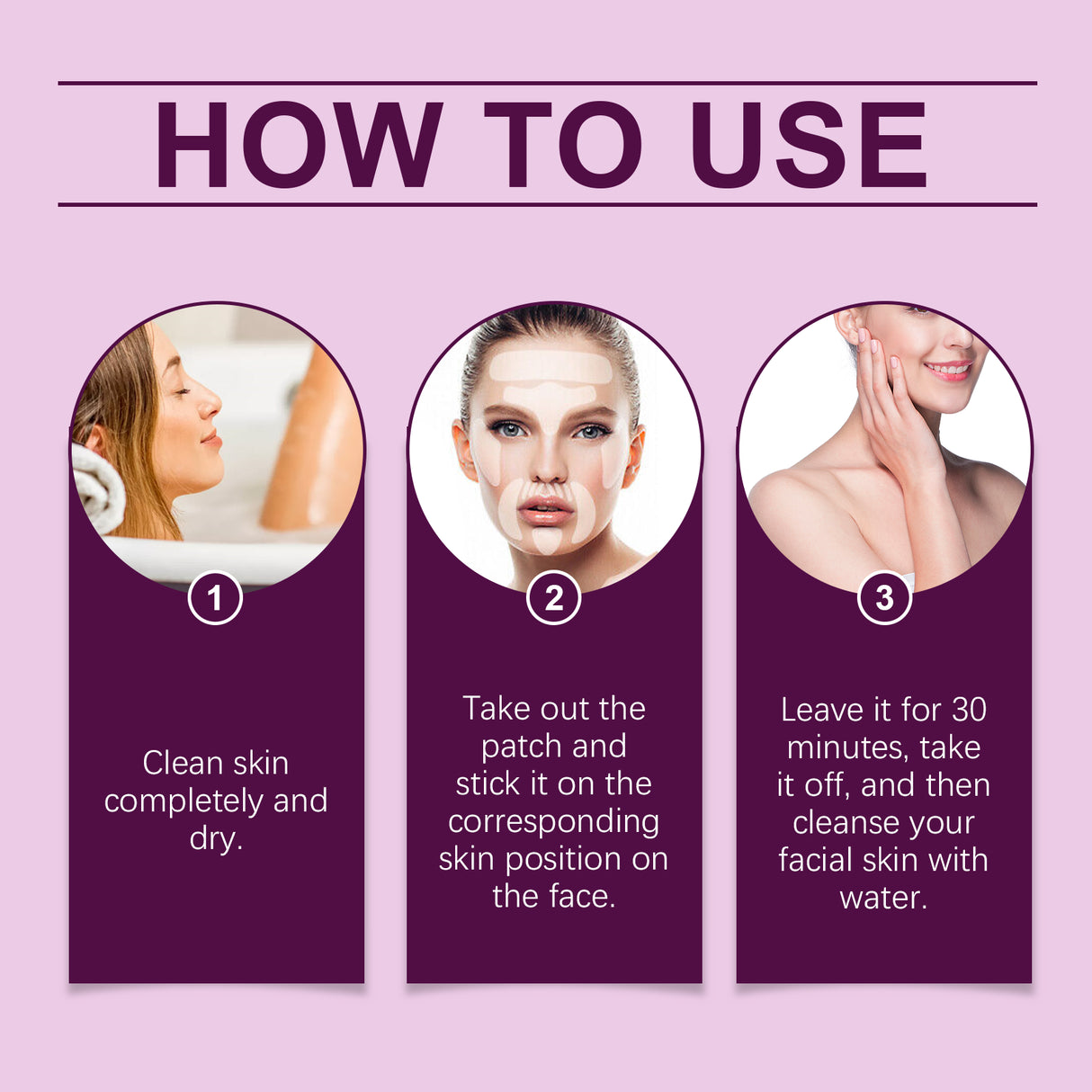 Parche hidratante facial, cuidado hidratante suave para el cuidado de la piel facial.