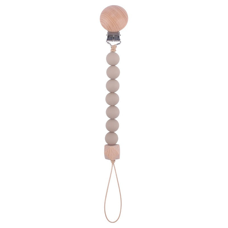 Infant and toddler products, beech wood pacifier clip, soothing wood octagonal pacifier, anti drop chain - V.I.P Digital Presence