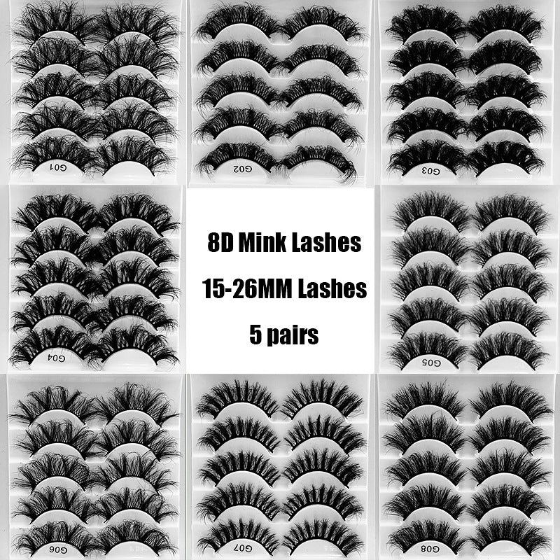 5 Pairs Of New Style Fake Eyelashes Of Fried Hair 8D FLUFFY - V.I.P Digital Presence