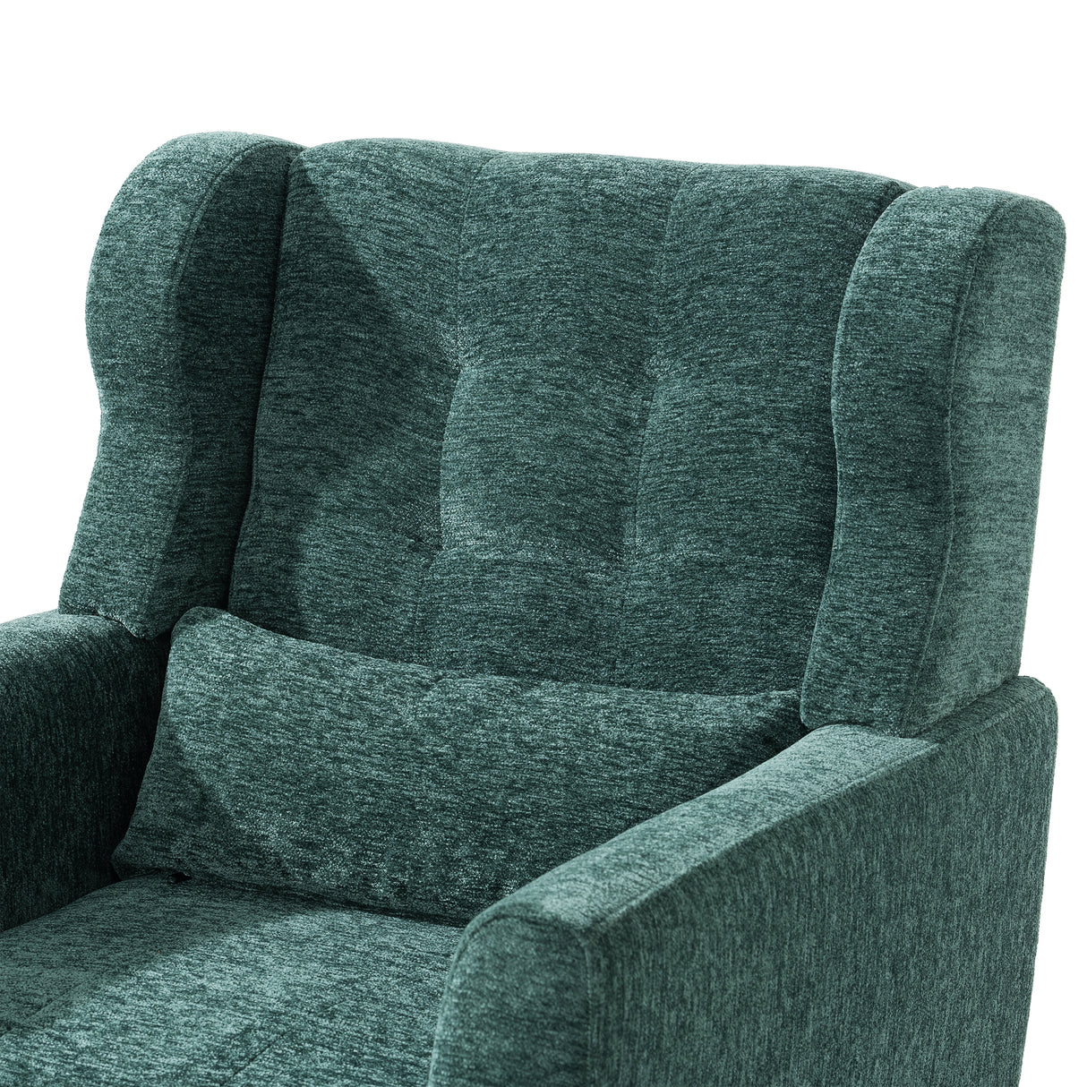 Modern Accent Chair Upholstered Foam Filled Living Room Chairs Comfy Reading Chair Mid Century Modern Chair (Blackish Green) - V.I.P Digital Presence