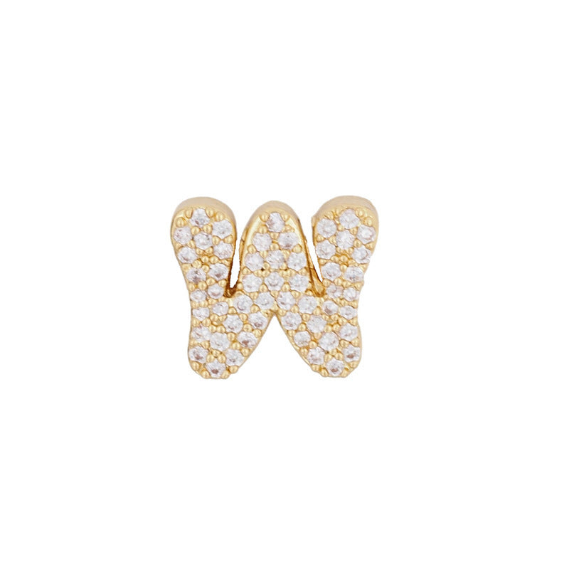 Fashion English 26 letter single pendant gold DIY bracelet necklace accessories - V.I.P Digital Presence