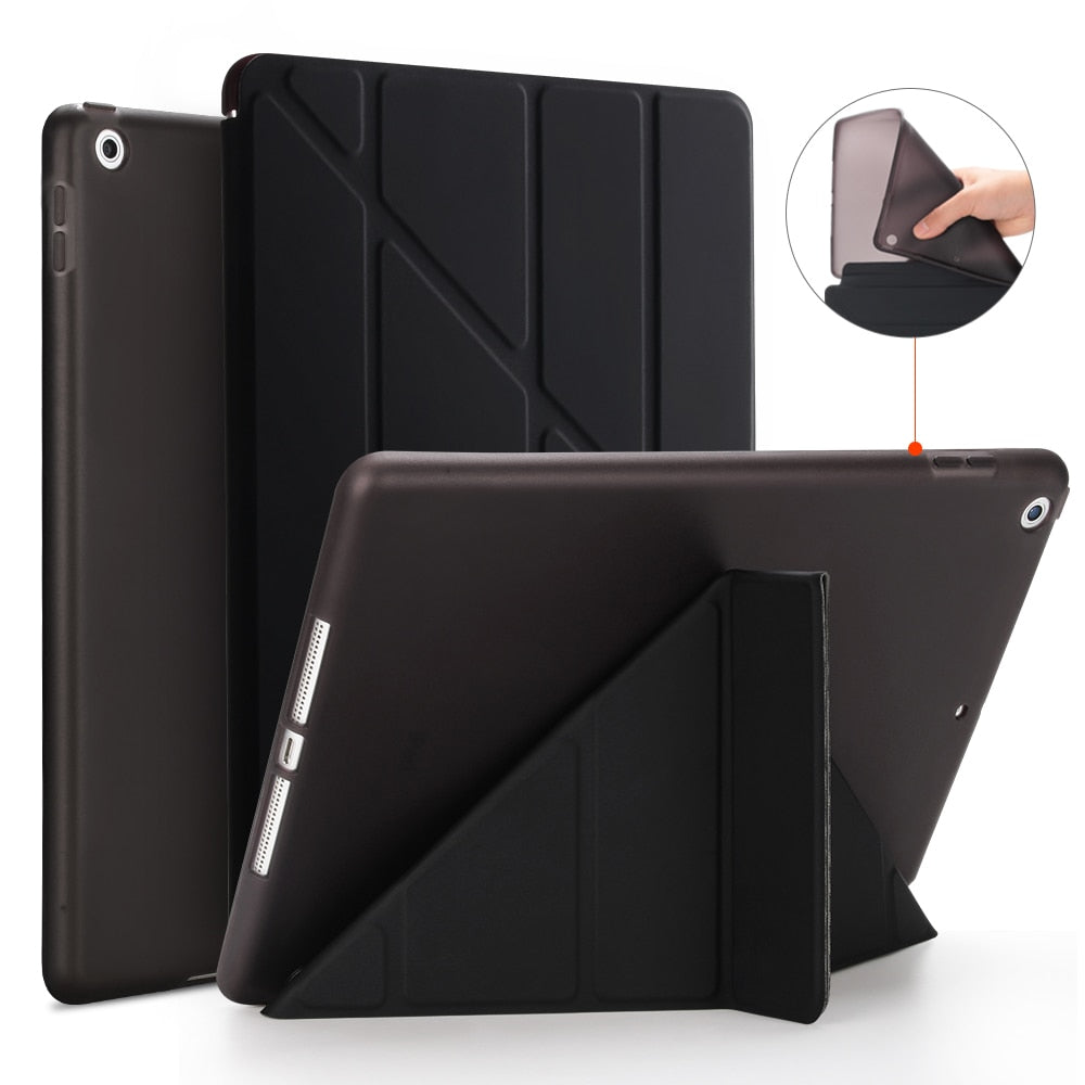 Case Cover for iPad 9.7 2017, GOLP PU Leather Magentic Smart Cover Soft TPU Back Protective Case for iPad 2018 cover A1822 A1823