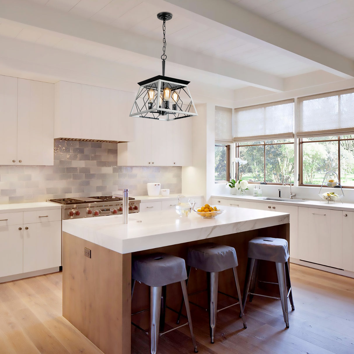4-Light Farmhouse Chandeliers For Dining Room(No Bulbs) - V.I.P Digital Presence