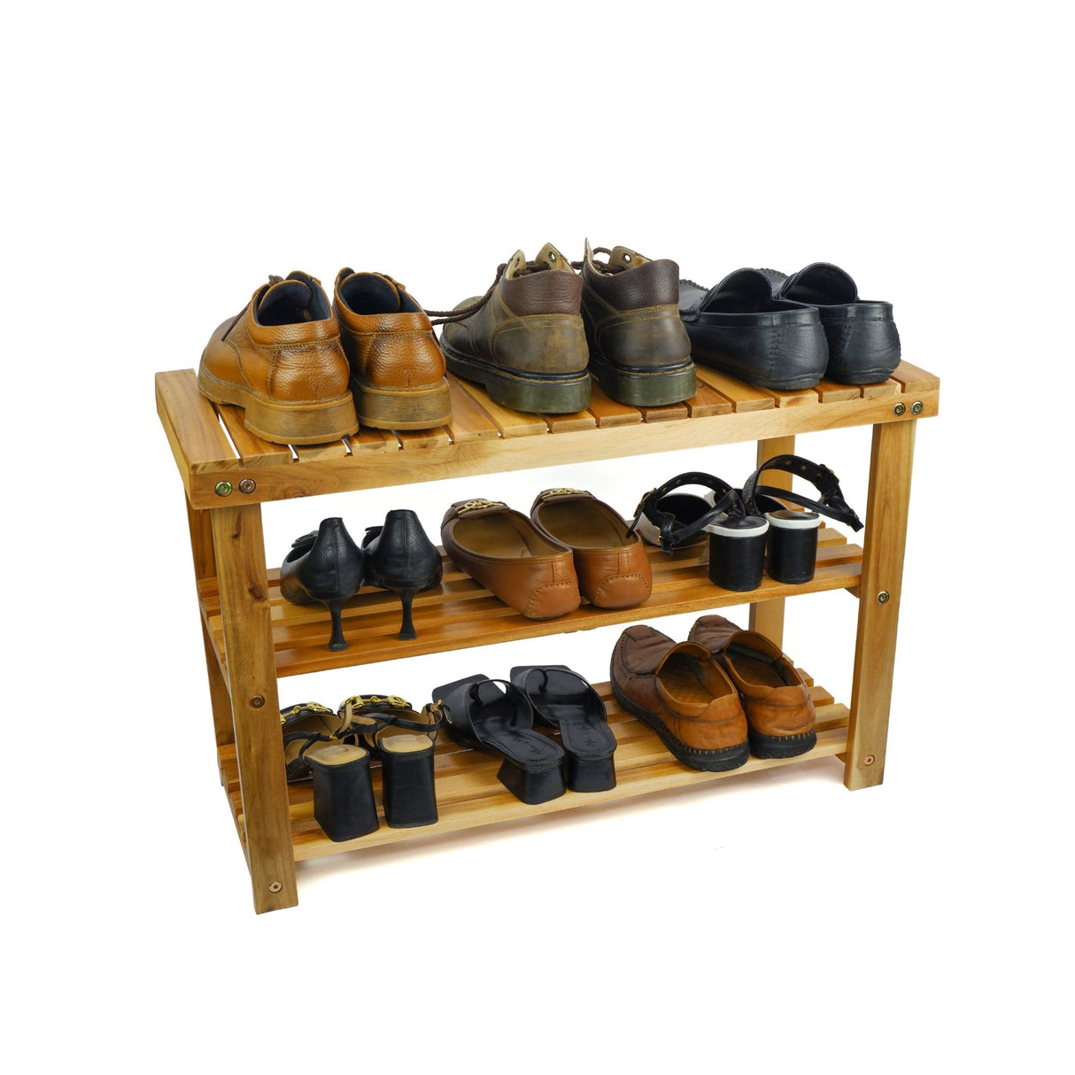 Acacia Wood Shoe Rack Bench Strong Weight Bearing Upto 200 LBS Best Ideas For Entryway Frontdoor Bathroom, Natural Color. - V.I.P Digital Presence