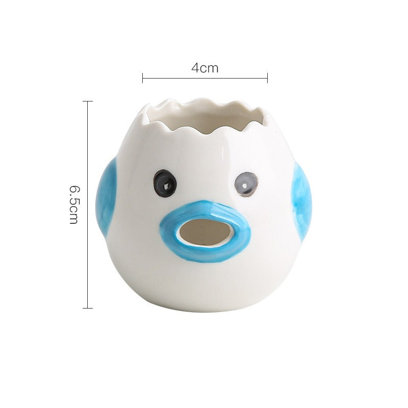 Ceramic egg white and protein separator household egg liquid and yolk filter baking tool easy to clean - V.I.P Digital Presence
