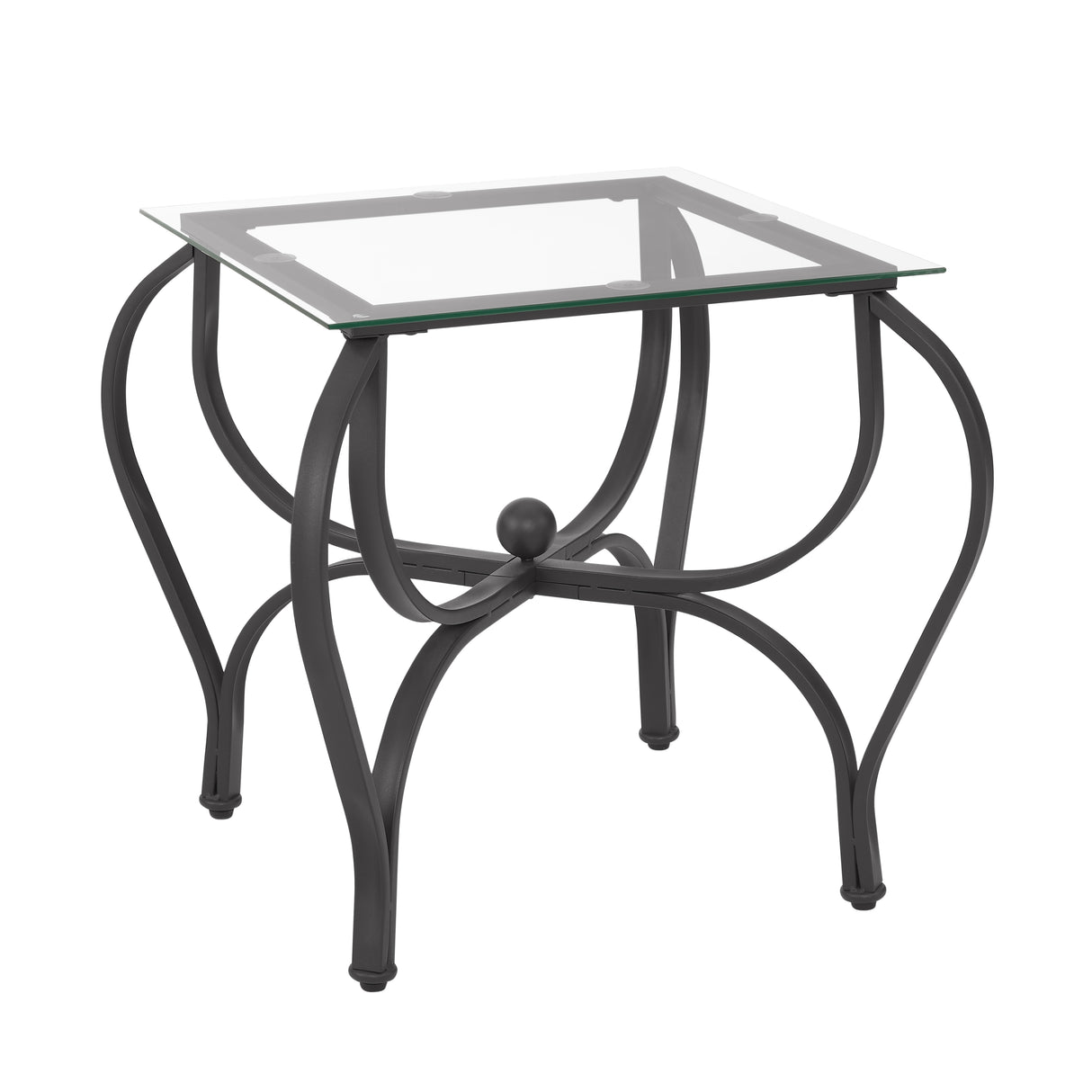 Tempered glass surface 3-piece coffee table decoration rectangular coffee table with 2 square end tables (country black) - V.I.P Digital Presence