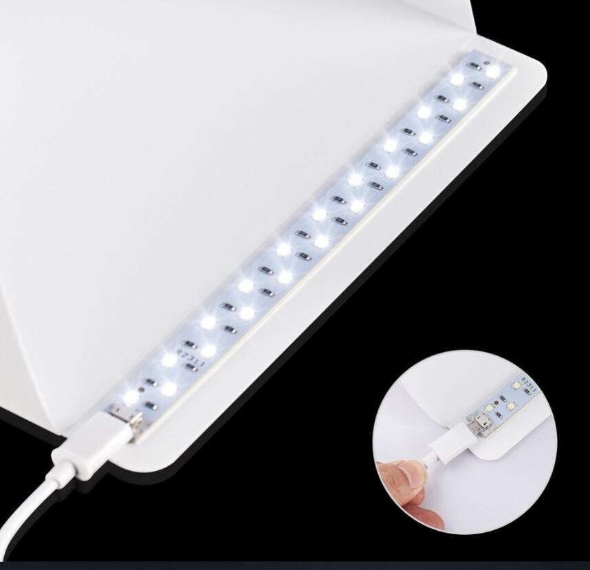 Mini caja de luz fotográfica portátil y plegable