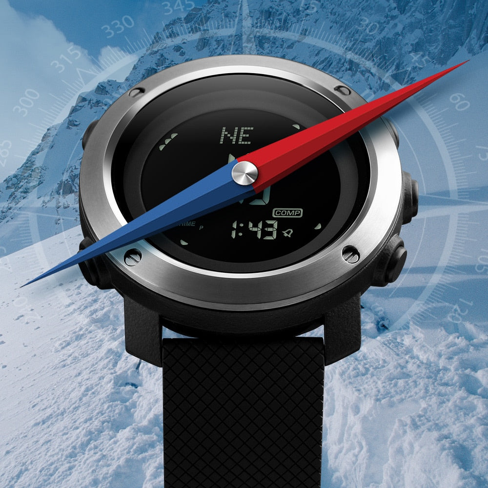 SKMEI 1427-belt type altimeter barometer thermometer altitude men's digital watch sports clock mountain climbing hiking watch Monterey - V.I.P Digital Presence