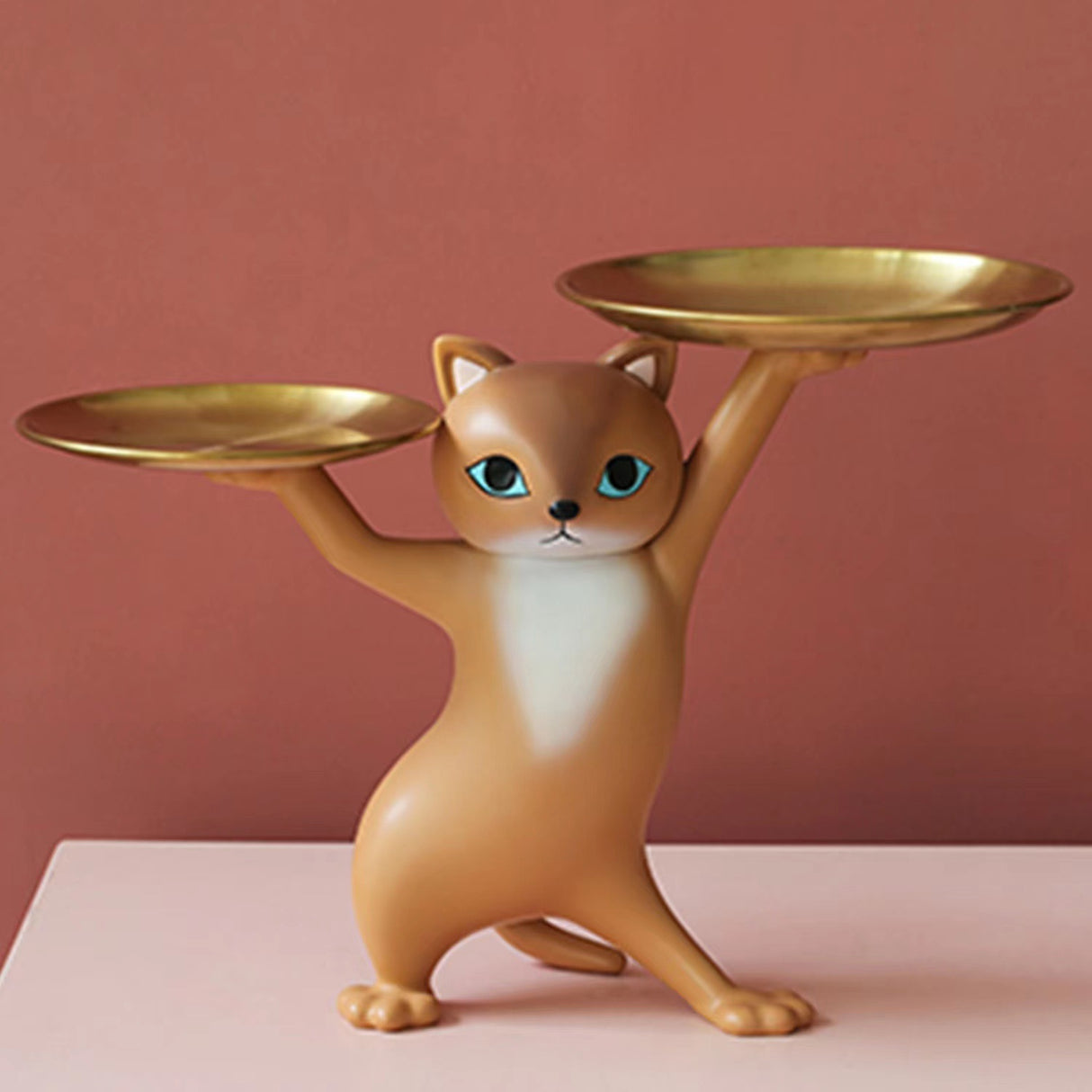 Animal ornaments enchanting cat tray storage living room foyer desktop home decoration ornaments resin - V.I.P Digital Presence
