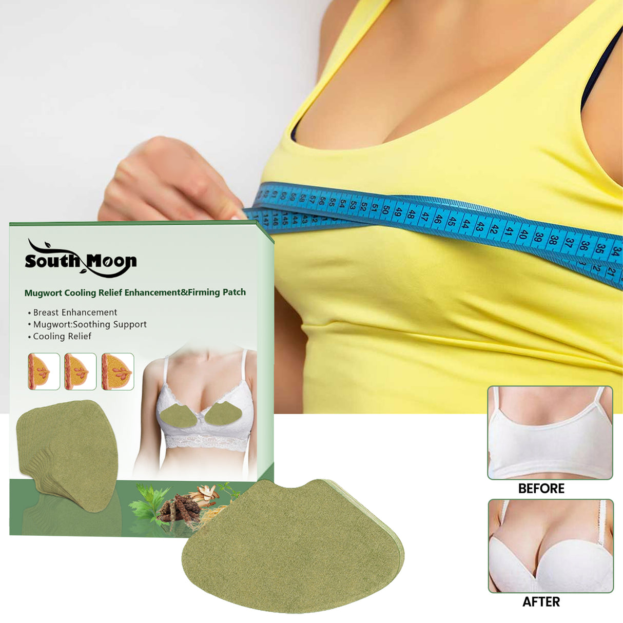 Mugwrot Cooling Relief Enhancements & Firming Patch, Massage Firming Chest Anti-sagging Chest Plump Patch - V.I.P Digital Presence