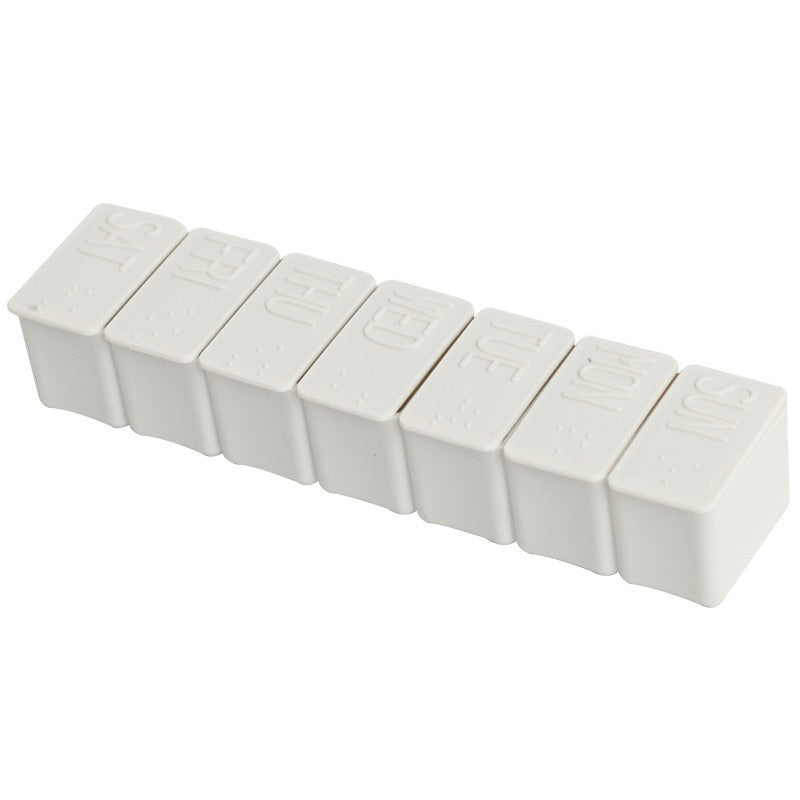Travel Pill Box Holder Weekly Medicine Storage Organizer Container Drug Tablet Dispenser Independent Lattice Plastic Pill Case - V.I.P Digital Presence