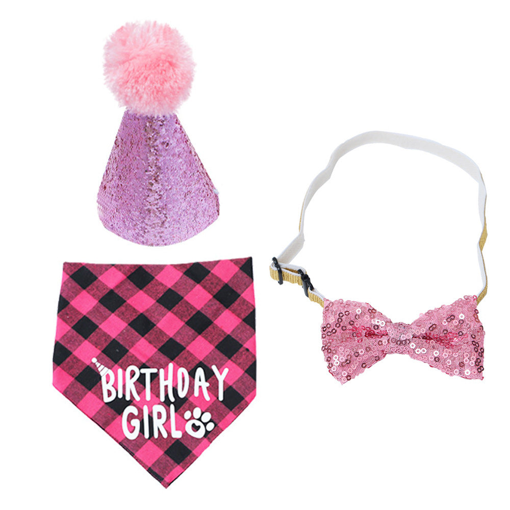 Pet Birthday Set Triangle Scarf Hat Pet Party Decoration Styling Outdoor Creative - V.I.P Digital Presence