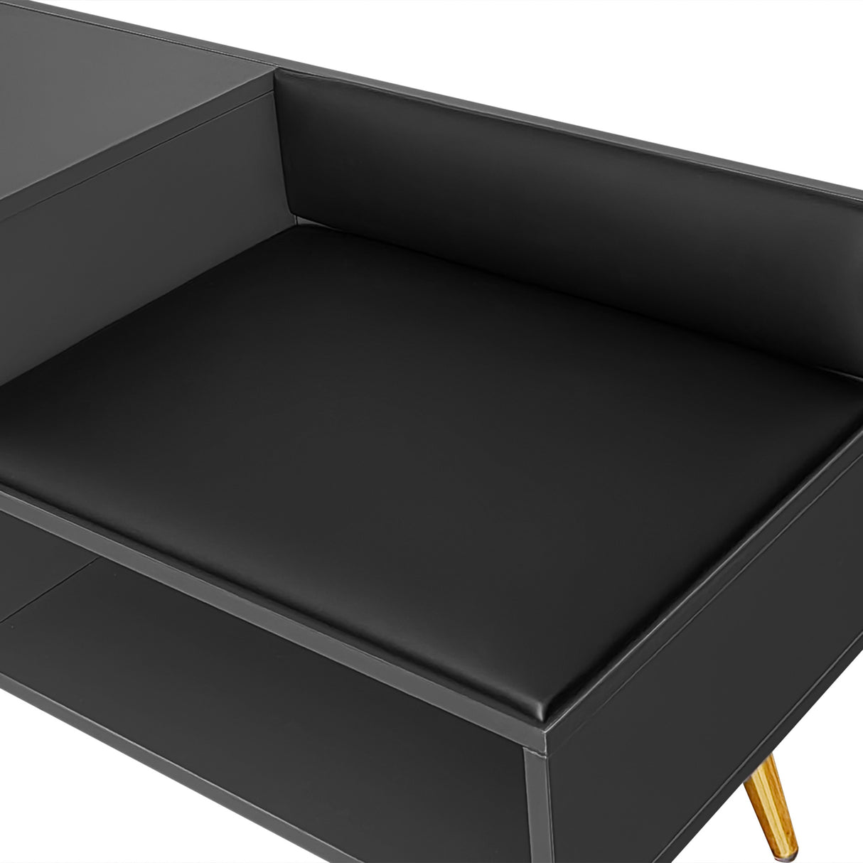 Modern Shoe Storage Bench with Hidden Storage and Upholstered Cushions for Bedside, Living Room and Entryway (Gray) - V.I.P Digital Presence