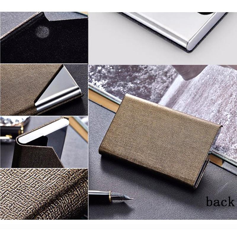 Itapkris Business ID Credit Card Holder For Women Men Fashion Brand Metal Aluminum Card Case PU Leather Porte Carte - V.I.P Digital Presence