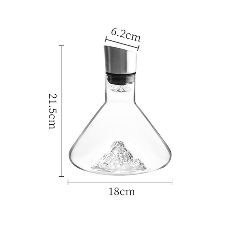 1500ML Hand - blown Crystal Wine Decanter with Built - in Aerator Pourer, ideal for red wine. - V.I.P Digital Presence