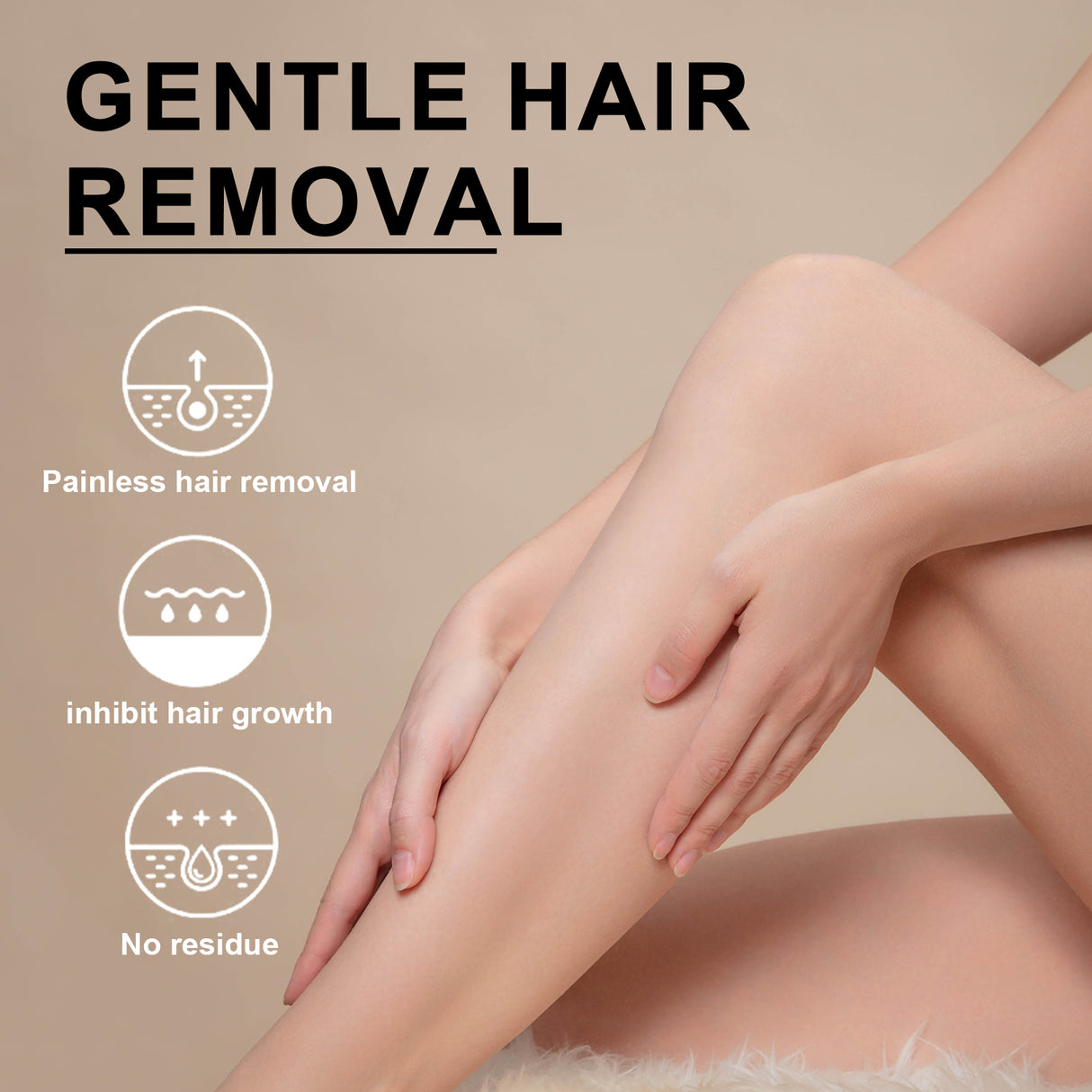 Waxed Hair Removal Paper, Body Arm Underarm Leg Gentle Non-Irritating Quick Smooth Hair Removal Patch