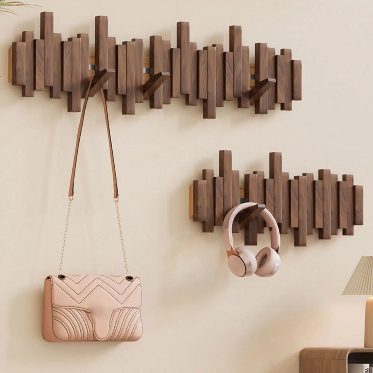 Coat Racks Wall Hanging Wall Entry Door Porch Hanging Scarf Coat Rack Perforated Solid Wood Creative Piano Keys Clothes Hook - V.I.P Digital Presence