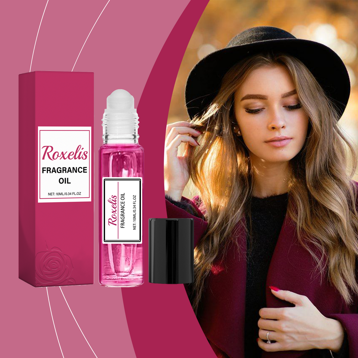 Women's Roll-On Perfume Rose Wrist And Neck With Fragrance Portable Portable Fresh Niche Fragrance Perfume - V.I.P Digital Presence