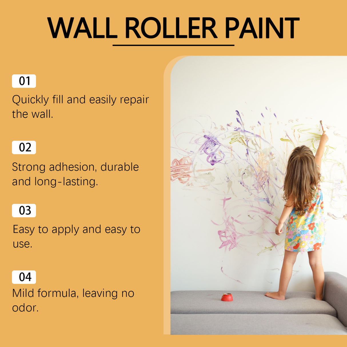 Wall Repair Roller Paint Repair Wall Holes Peels And Cracks Nail Eye Wall Paint Wall Repair Paste - V.I.P Digital Presence