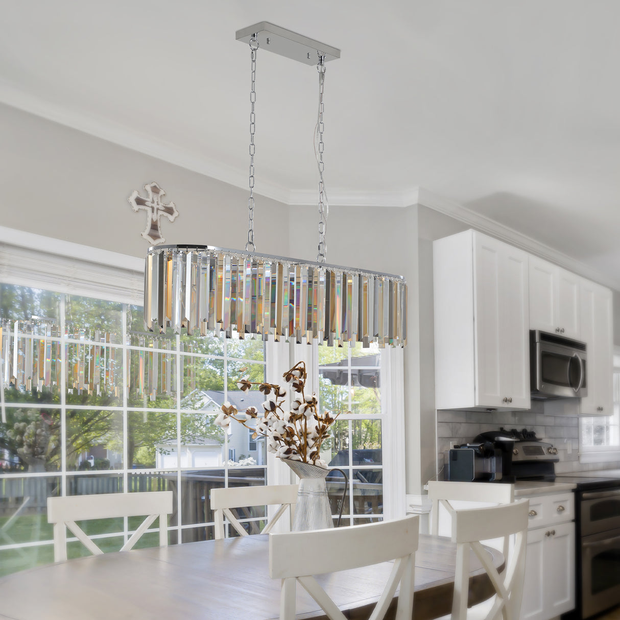 Modern Oval Crystal ceiling chandelier Luxury Home Decor Light Fixture - V.I.P Digital Presence
