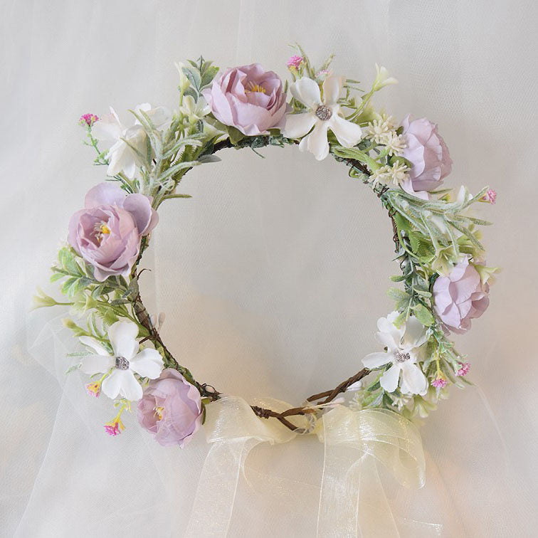 Mori Flower Bridal headdress garland modeling headdress photo wedding dress hair accessories Bridesmaid accessories holiday head - V.I.P Digital Presence